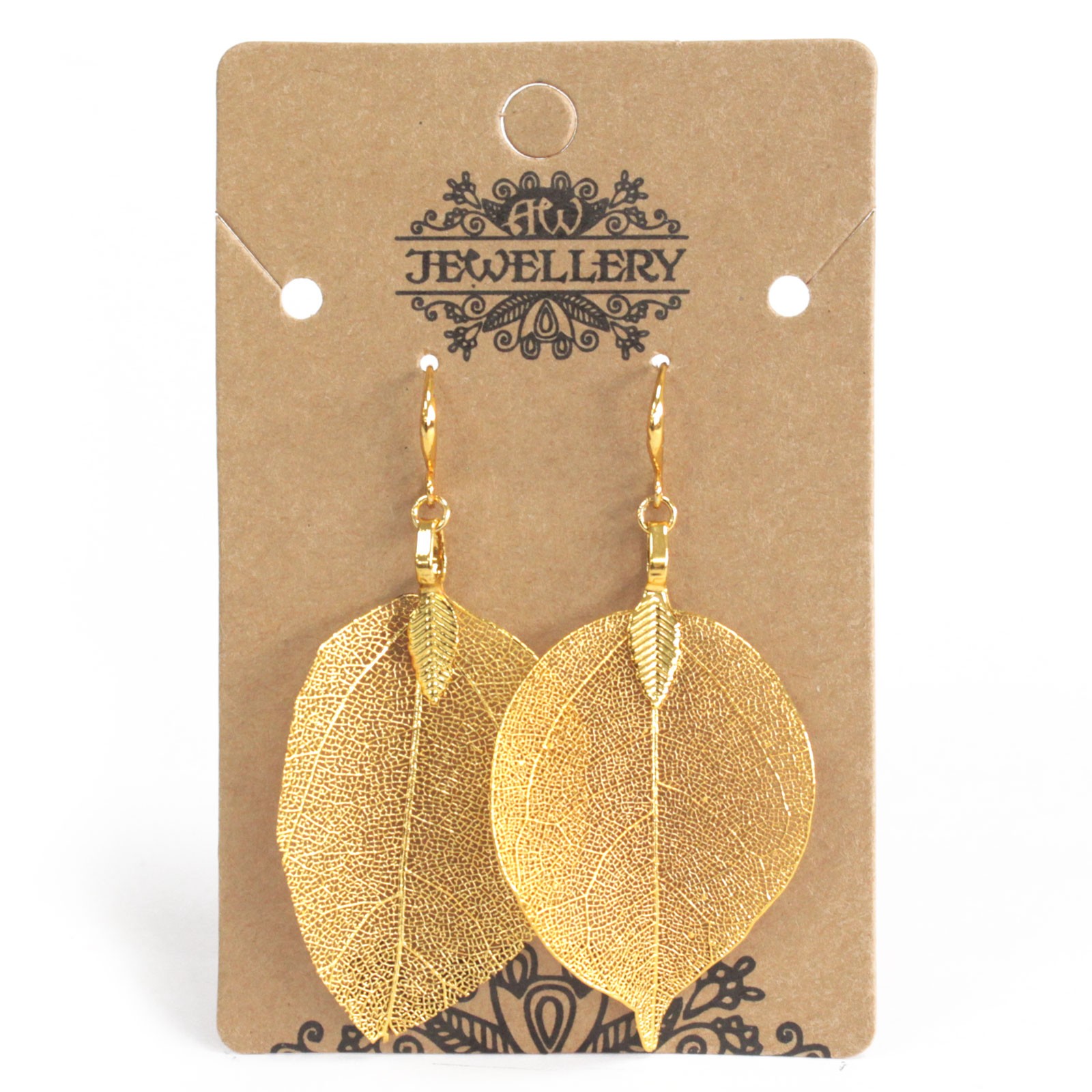 Earrings Bravery Leaf Gold