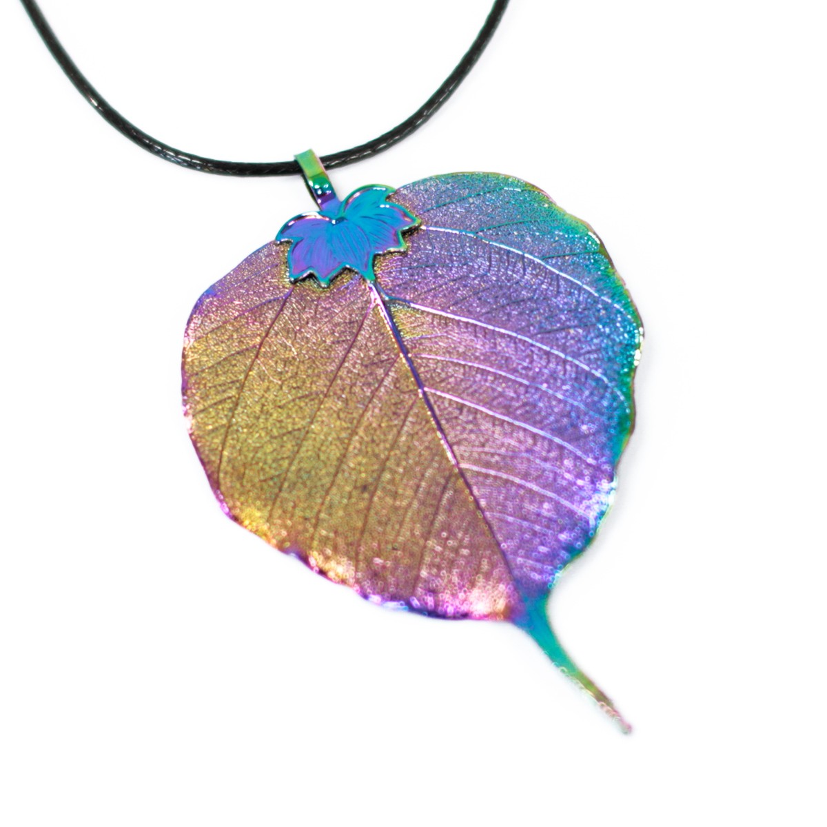 Lotus Leaf Rainbow Necklace