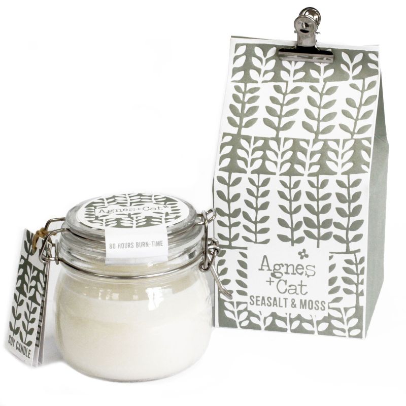 Agnes + Cat Kilner Jar Candle - Seasalt and Moss