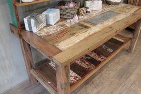 A&C 1.8m Standard Table with top shelf