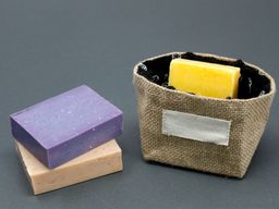 Natural Jute Cotton Gift Bag - Black Lining - Small