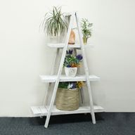 Folding Wooden A-Frame Shelf – Whitewash
