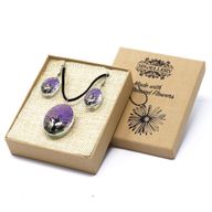 Pressed Flowers - Tree of Life set - Lavender