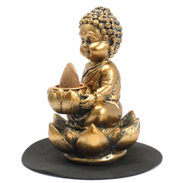 Buddha and Lotus Backflow Incense Burner
