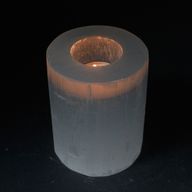 Selenite Cylinder Candle Holder - 10 cm