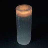 Selenite Cylinder Candle Holder - 20 cm