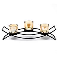 Centrepiece Iron Votive Candle Holder - 3 Cup Silhouette