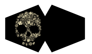 Reusable Fashion Face Mask - Flower Skull (Adult)