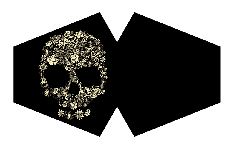 Reusable Fashion Face Mask - Flower Skull (Adult)