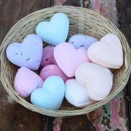 Love Heart Bath Bomb 70g - Baby Powder