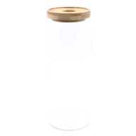 Cottage Bamboo Glass Jar - 25cm