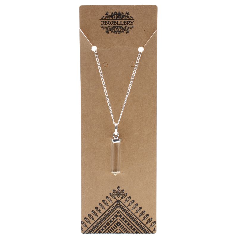 Gemstone Classic Point Pendant - Rock Quartz