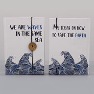 Notebook with strap - Waves in the same sea