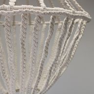 Macrame Large Drop Chandelier - Natural