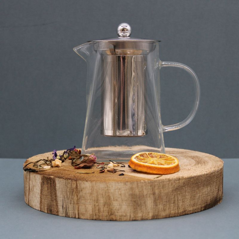 Glass Infuser Teapot - Gift Boxed - Tower Shape - 750ml