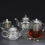 Glass Infuser Teapot – Gift Boxed - Round Pearl - 400ml