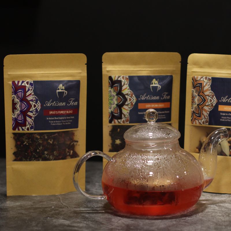 Glass Infuser Teapot - Gift Boxed - Round Pearl - 800ml