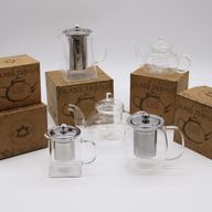 Glass Infuser Teapot - Gift Boxed - Round Pearl - 800ml