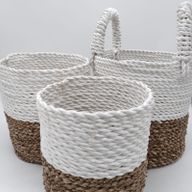 Seagrass Basket Set - Natural White