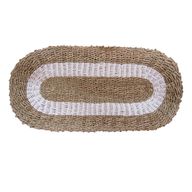 Oval Seagrass White & Tan - Classic - 60x120cm