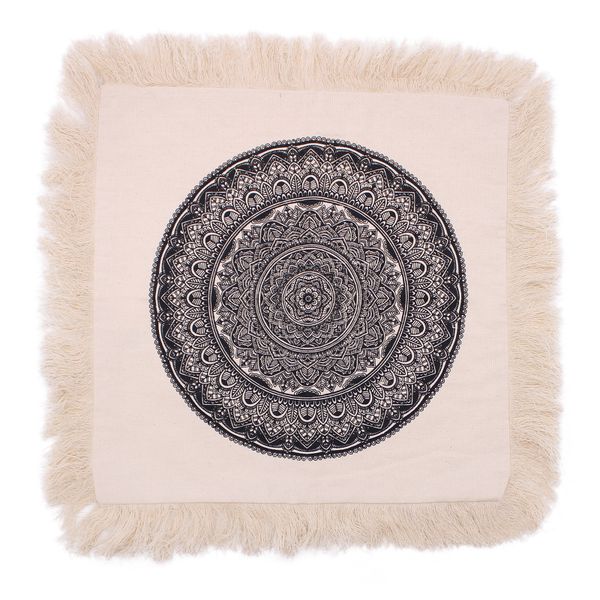 Traditional Mandala  Cushion Cover - 45x45cm - black