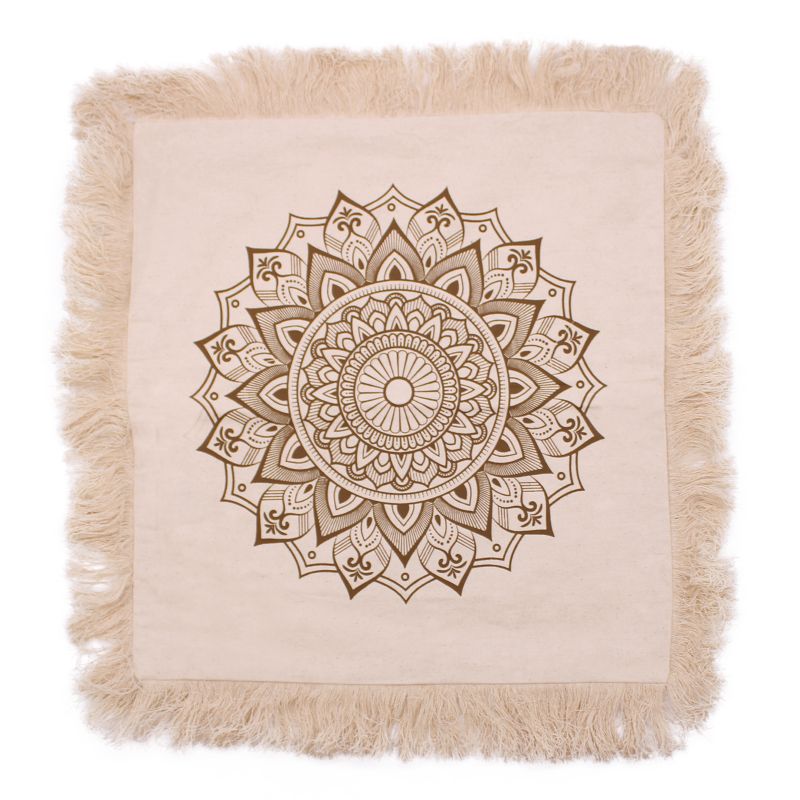 Lotus Mandala  Cushion Cover - 45x45cm - bronze