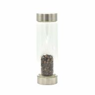 Crystal Infused Glass Water Bottle - Determined Tiger's Eye - Chips