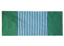 Indian Cotton Rug - 70x170cm - Blue/ Green