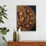 Gold Half Buddha Mandala 60x80cm