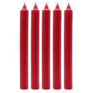 Solid Colour Dinner Candle Set - Pack of 21 - Rustic Red