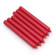Solid Colour Dinner Candle Set - Pack of 21 - Rustic Red