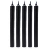 Solid Colour Dinner Candle Set - Pack of 21 - Rustic Black
