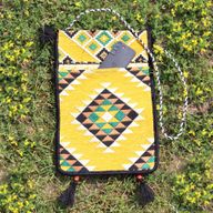 Yellow Kilim Messenger Festival Bag