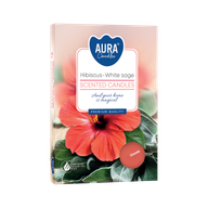 Set of 6 Scented Tealights - Hibiscus & White Sage