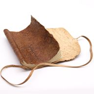 Rolled Leather Travel Notebook - 96 pages - Natural 21x15cm