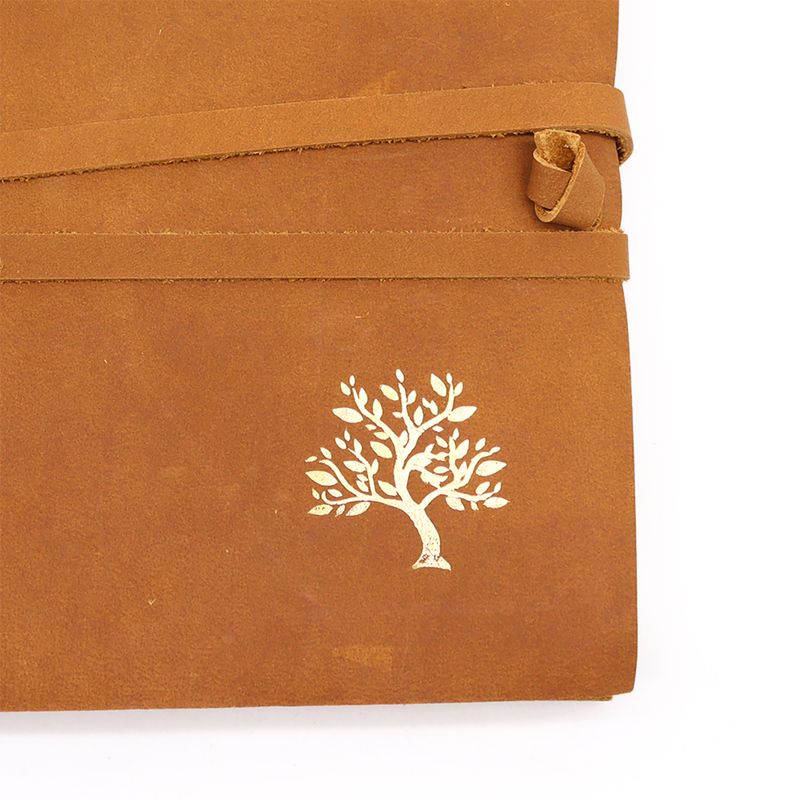 Leather Sketchbook Golden Tree - 144 pages - 18x23cm