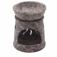 Small Soapstone Oil Burner 8cm - Sun & Stars