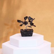 Mini Gemstone Tree On Orgonite Base - Black Agate (15 stones)