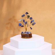 Mini Gemstone Tree On Wood Base - Sodalite (15 stones)