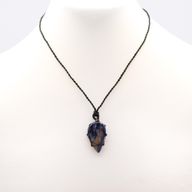 Laced Gemstone Teardrop Pendant - Sodalite