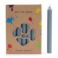 Solid Colour Dinner Candle Set - Pack of 21 - Rustic Teal