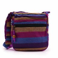 Lrg Nepal Sling Bag (Adjustable Strap) - Wild Flowers