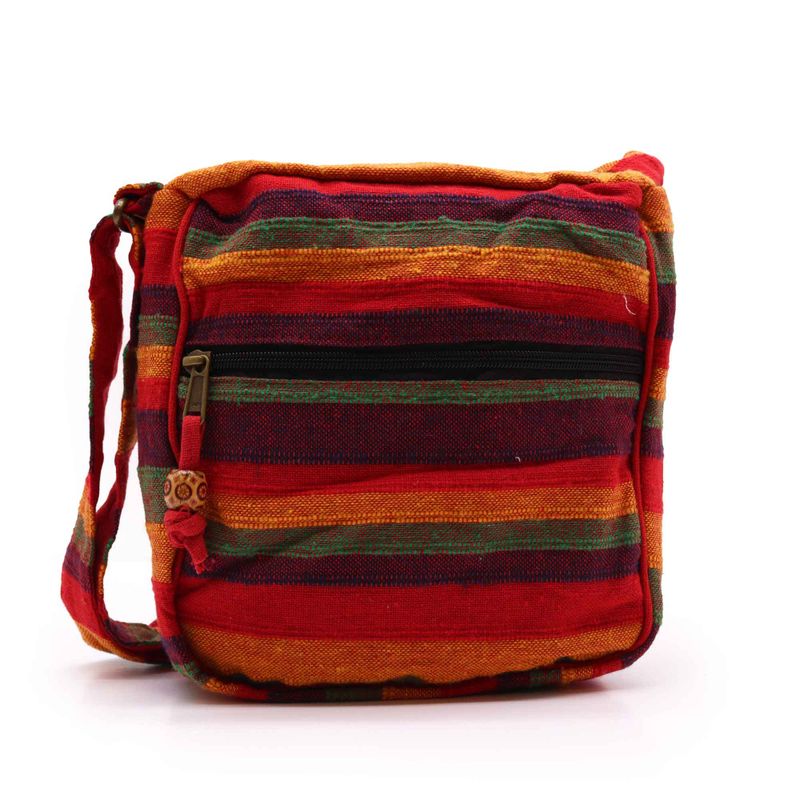 Lrg Nepal Sling Bag (Adjustable Strap) - Sunset Reds