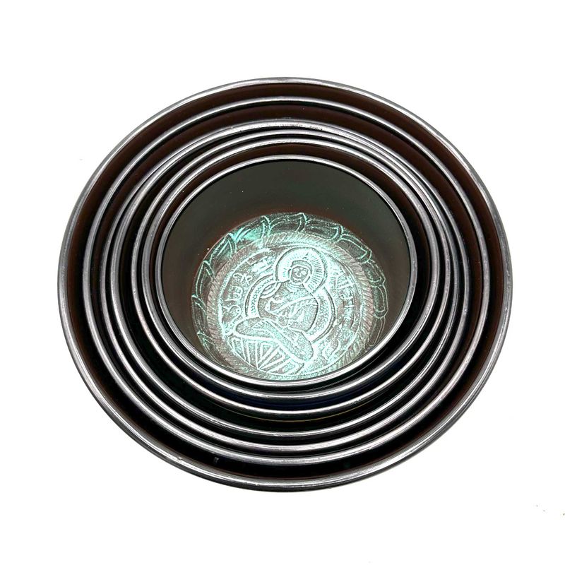 Small Chakra Set of  Seven Singing Bowls (14-22cm)