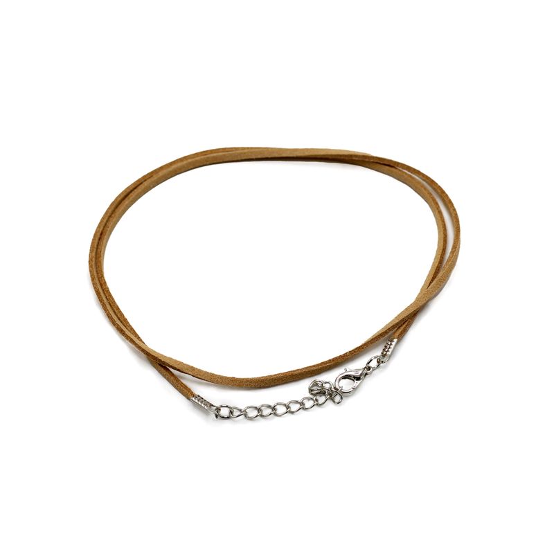 Faux Leather Pendant Cord - 2.5mm x 55cm - Tan A120
