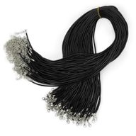 Waxed Pendant Cord -  2mm x 55cm - Black 101