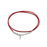 Waxed Pendant Cord - 2mm x 55cm - Red 105