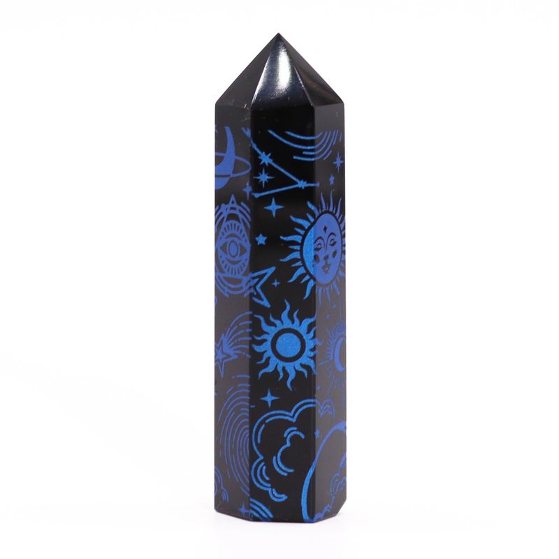 Black Obsidian Point - Mystic Story - Midnight Blue
