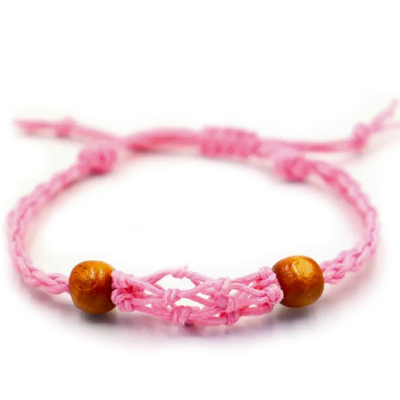 Gemstone Bracelet Cord - Pink