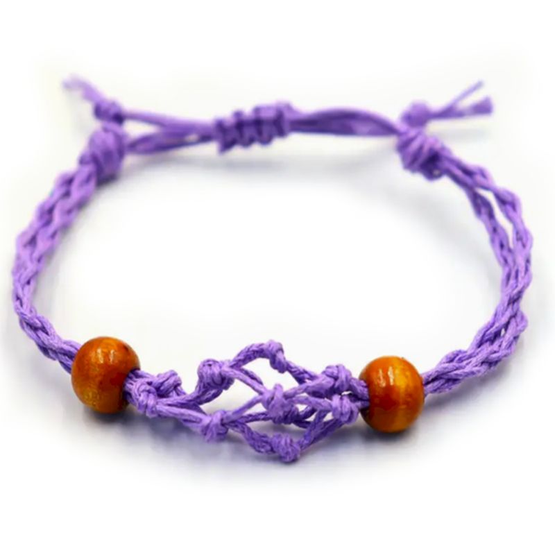 Gemstone Bracelet Cord - Purple
